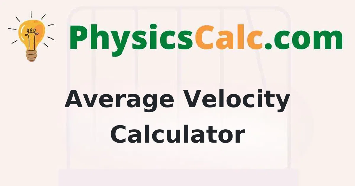 Average Velocity Calculator