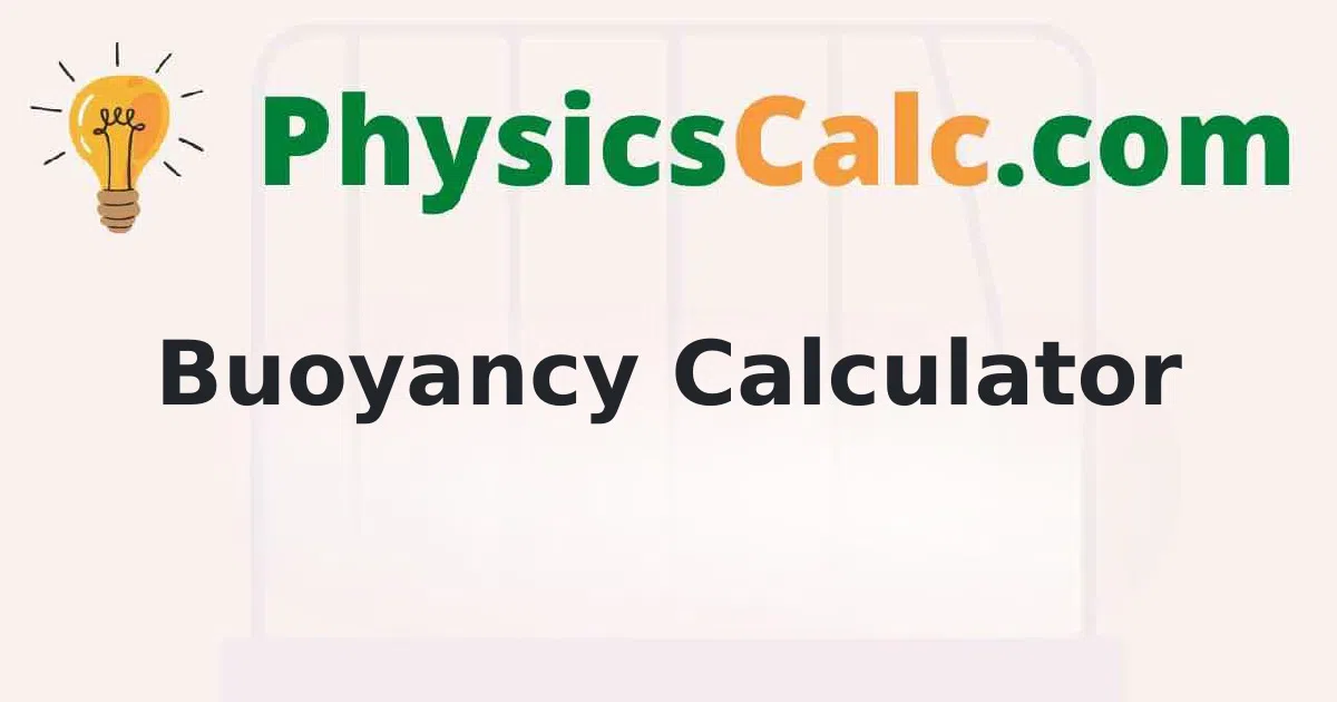 Buoyancy calculator