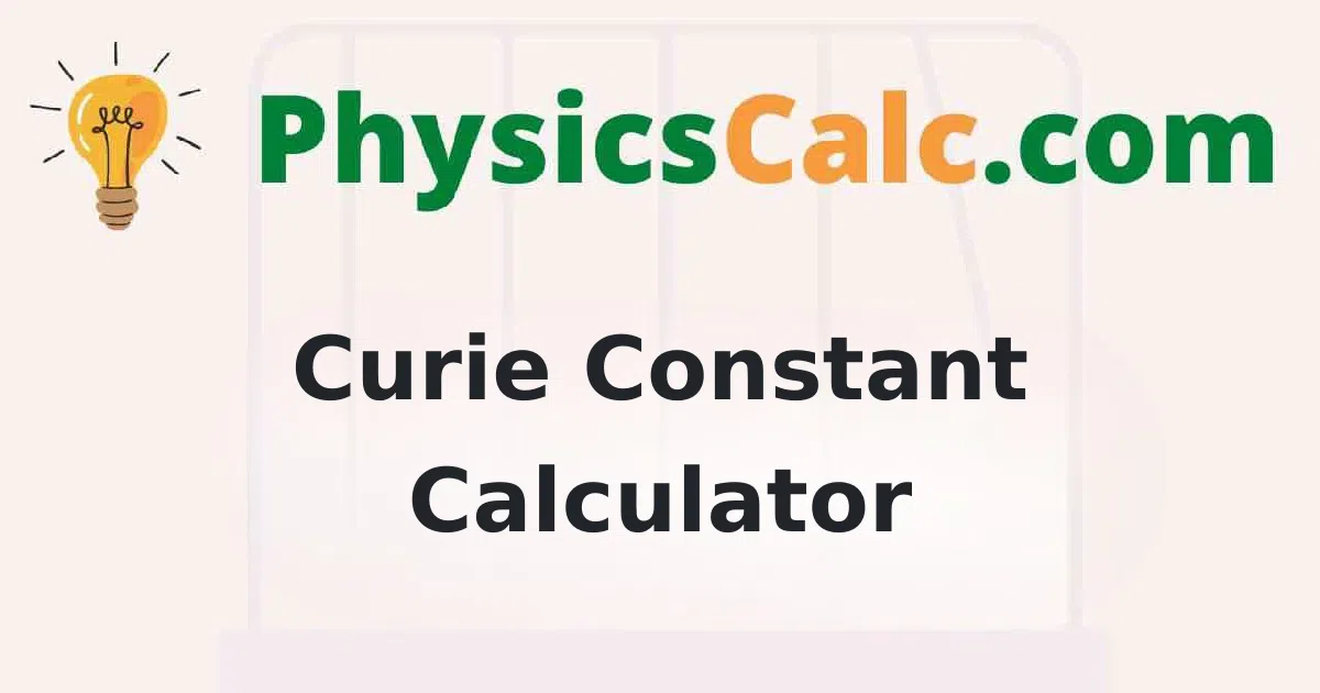 Curie Constant Calculator
