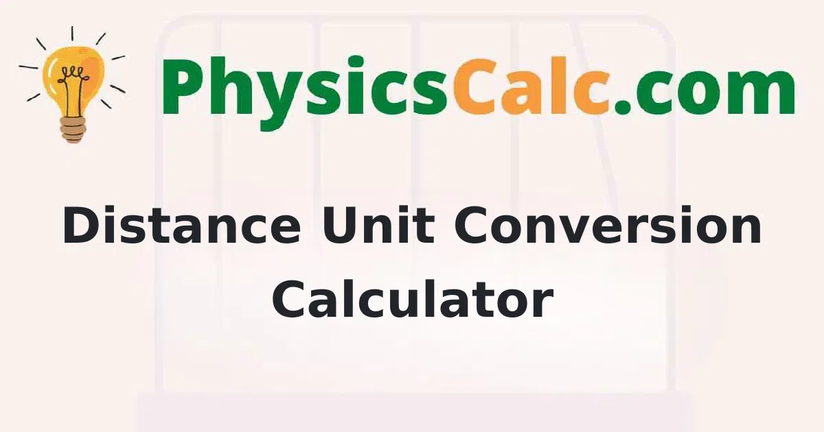 Distance Unit Conversion Calculator