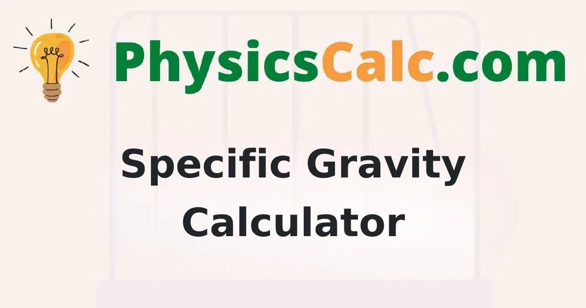 Specific Gravity Calculator